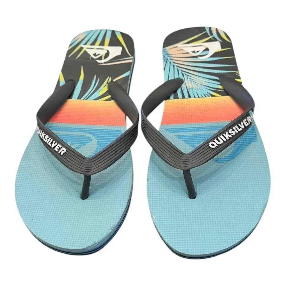 Quiksilver Men's Molokai Panel Blue Flip Flops Sandals 9